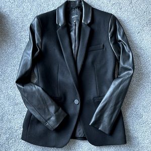 Aritzia Babaton Mixed Media Structured Blazer